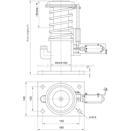 ThyssenKrupp Elevator Oil Buffer ≤2.0m/s